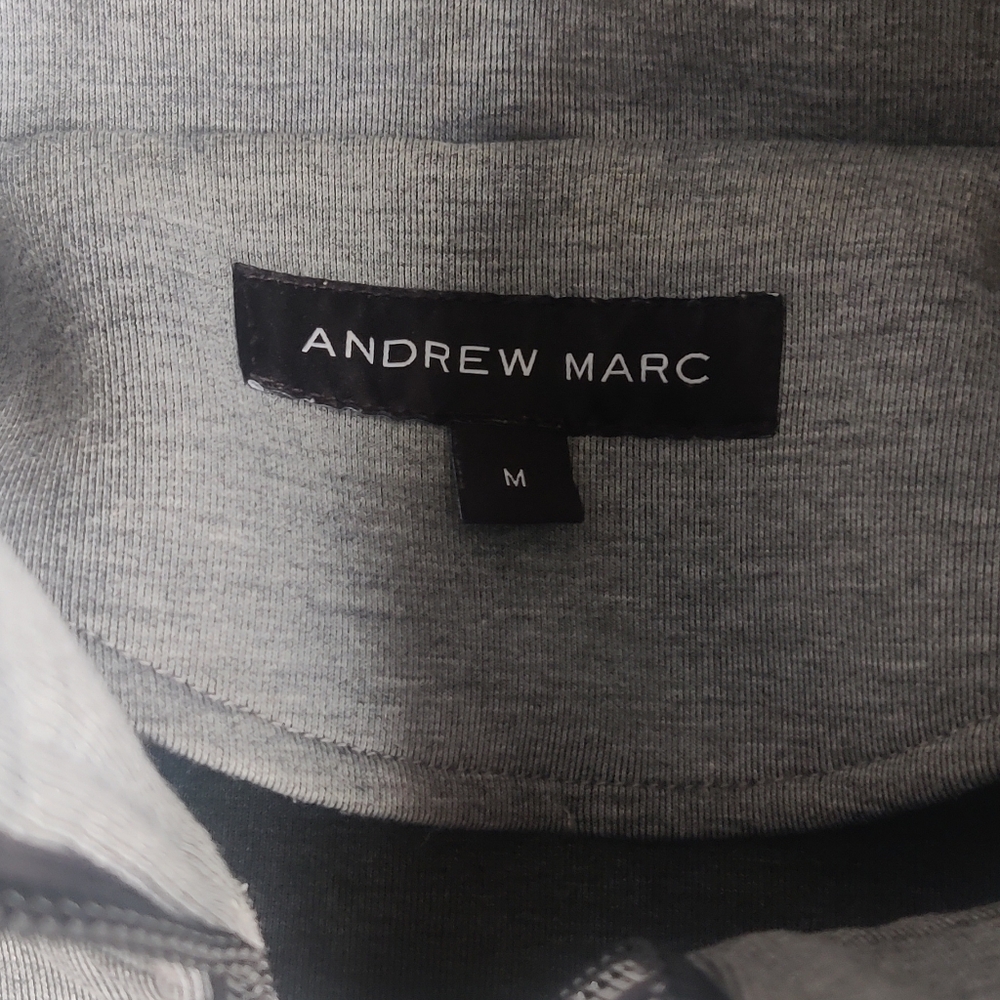 Andrew Marc Grey Zip-Up Hoodie With Removable Hood - Picture 5 of 11